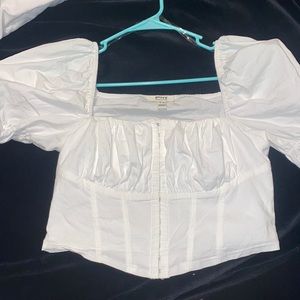 Puffy sleeve corset top!